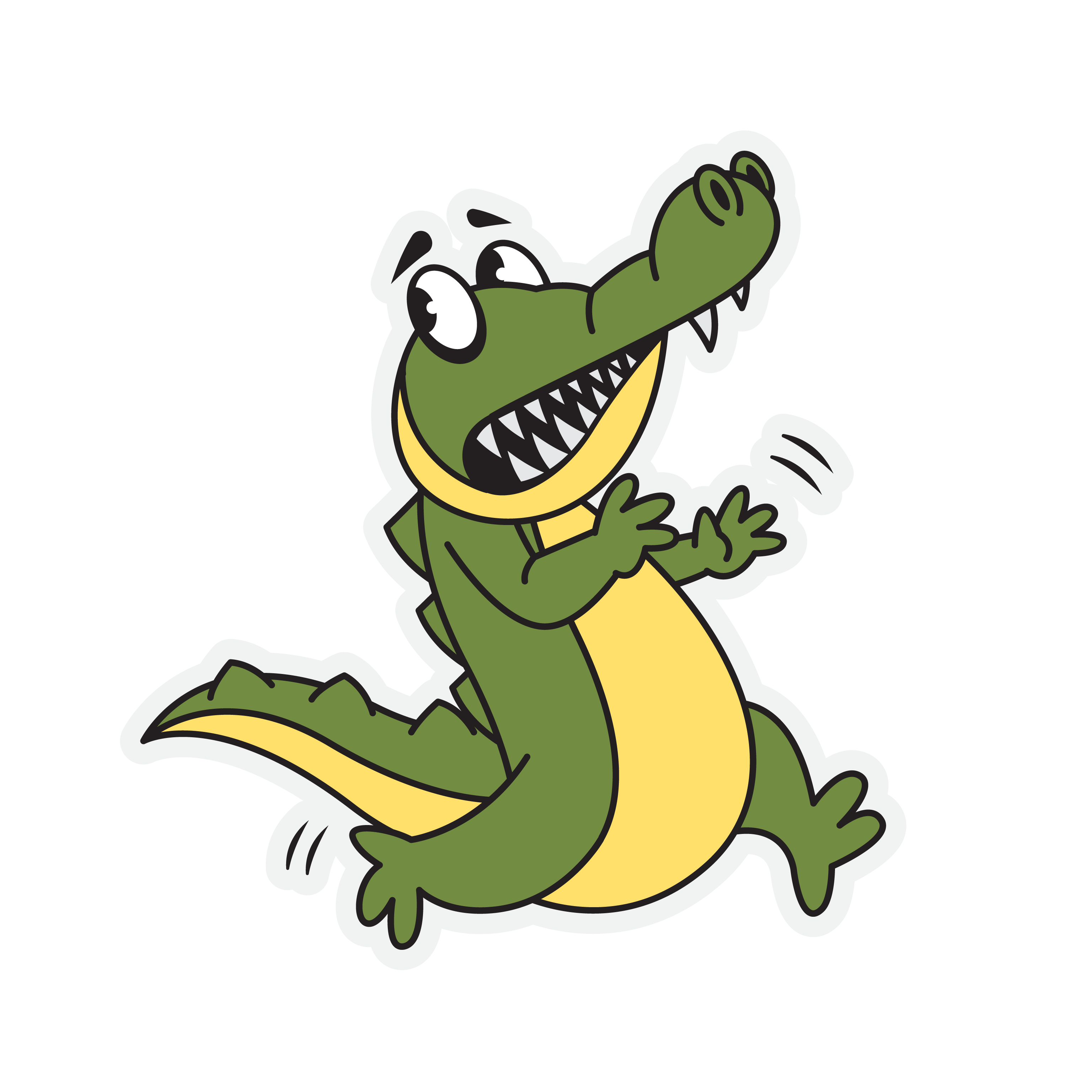 Crocodile sticker hotsell