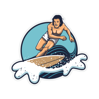 Surfing Stickers