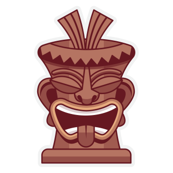 Tiki Mask Stickers